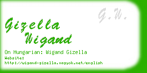 gizella wigand business card